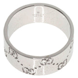 Gucci Ring K18WG Silver Icon Wide #20