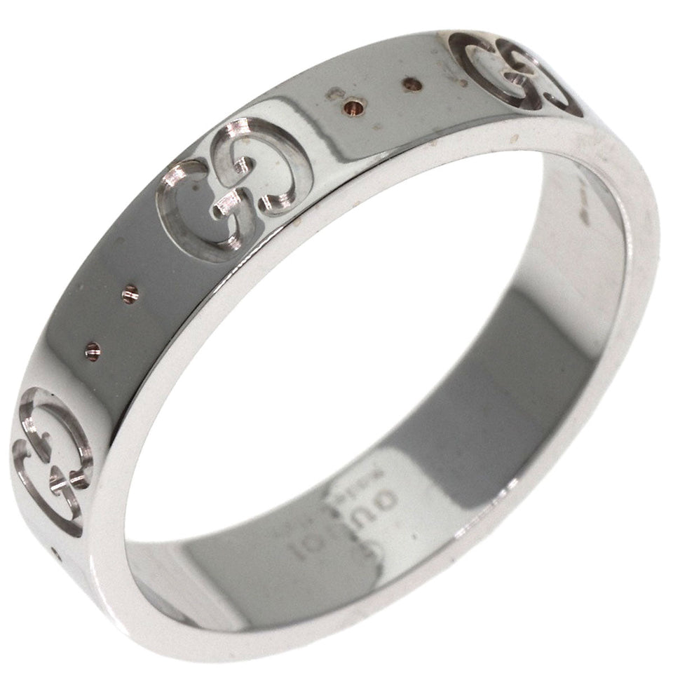 Gucci Ring K18WG Silver Icon # 11