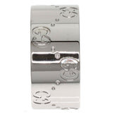 Gucci Ring K18WG Silver GG Icon Wide #13