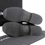 Chanel Coco Mark Leather Tweed Boots