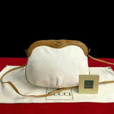 Gucci Shoulder Bag Leather, PVC Brown Micro GG Women