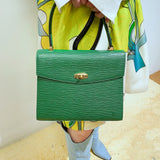 Louis Vuitton Green Leather Marlesherbes Bag