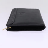 Luxury BurberrySs Clutch Bag Leather Black Auth 78604