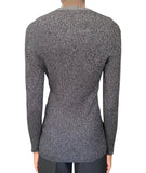 Prada Silver Metallic Ribbed Knit igan - S / M