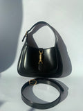 Gucci Jackie 1961 Black Leather Bag with Adjustable Strap