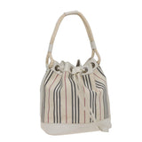 Luxury Burberry Shoulder Bag Canvas Leather White Auth 78965