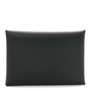 Hermes Epsom Calvi Duo Card Case Black