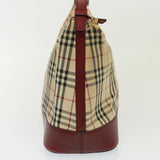 Luxury Burberry Nova Check Shoulder Bag Canvas Beige Auth 79107