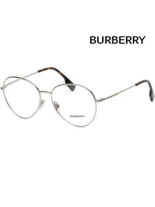 Luxury Burberry Eyewear Felicity Round Frame Eyeglasses Silver