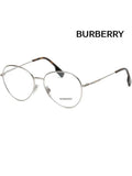 Luxury Burberry Eyewear Felicity Round Frame Eyeglasses Silver