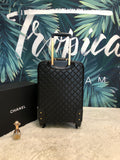 Chanel Quilted Cabin Luggage Set Black | Bags Junction Travel Collection