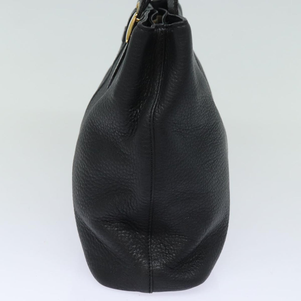 Luxury BurberrySs Hand Bag Leather Black Auth 79491