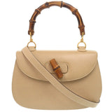 Gucci Handbag 000 29 0633 leather beige Bamboo 2WAY Women