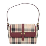 Burberry Handbag Canvas, Leather beige One Shoulder Bag Nova Check Women