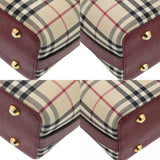 Burberry Handbag Canvas, Leather beige One Shoulder Bag Nova Check Women