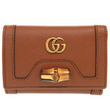 Gucci Tri-fold wallet 658633 leather Brown Bamboo Medium