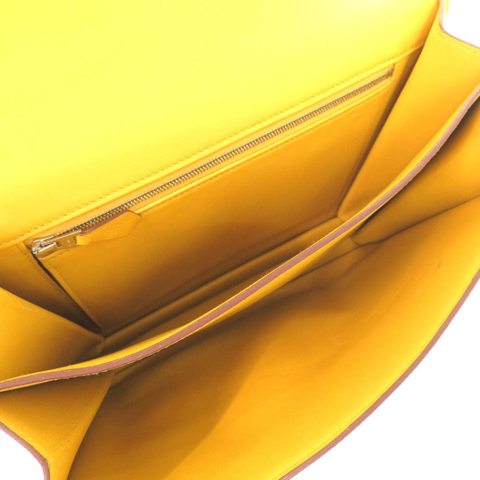 Hermes Shoulder Bag Evercolor yellow Sac Hermes 2002 26 Women