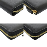 Gucci Long Wallet Purse 456117 leather black GG Marmont