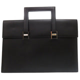 Hermes Briefcase leather black Business bag handbag mens
