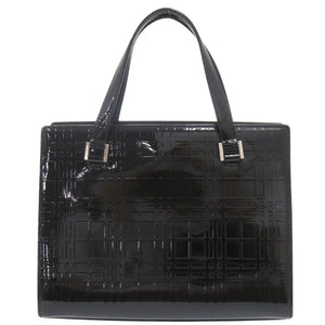 Burberry Handbag enamel black Check Pattern