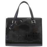 Burberry Handbag enamel black Check Pattern