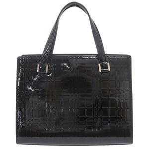Burberry Handbag enamel black Check Pattern