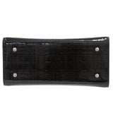 Burberry Handbag enamel black Check Pattern
