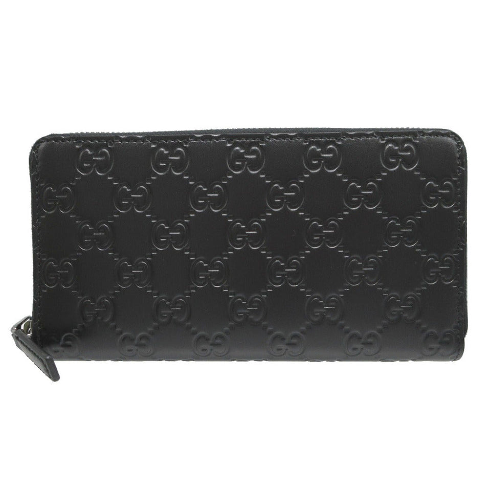 Gucci Long Wallet Purse 307987 leather black Guccisima