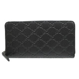 Gucci Long Wallet Purse 307987 leather black Guccisima