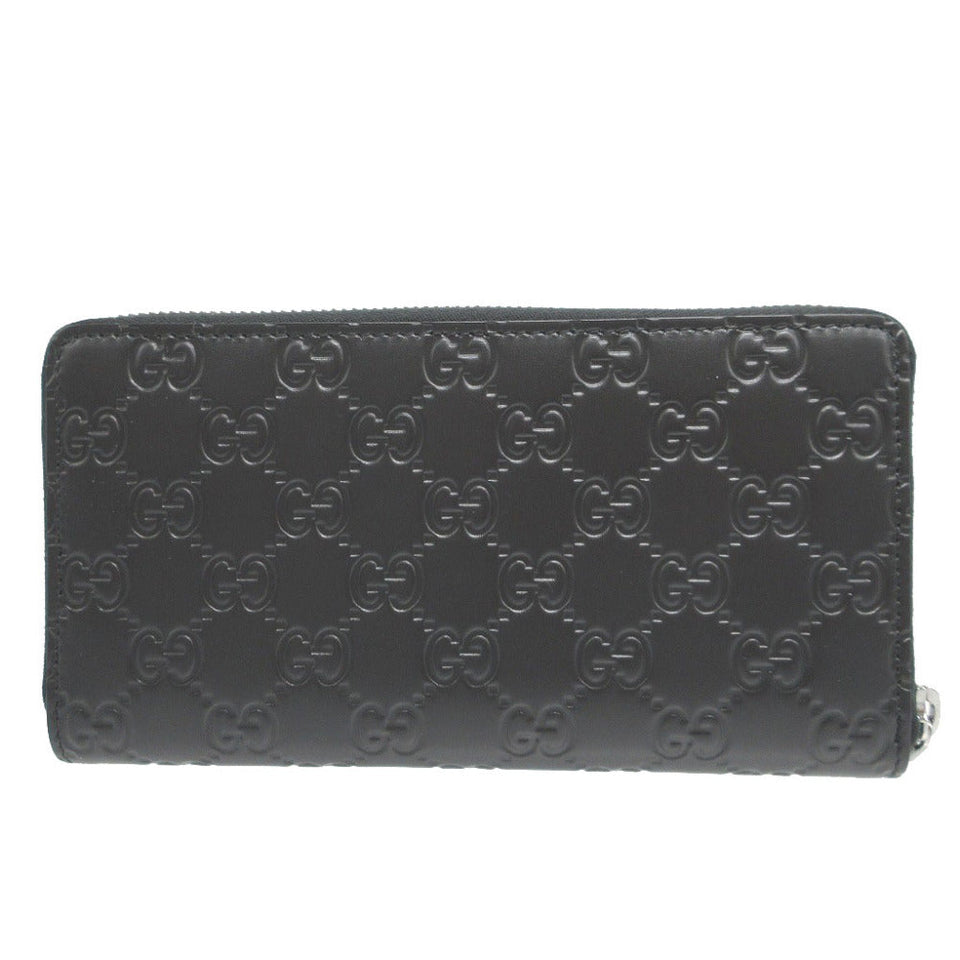 Gucci Long Wallet Purse 307987 leather black Guccisima