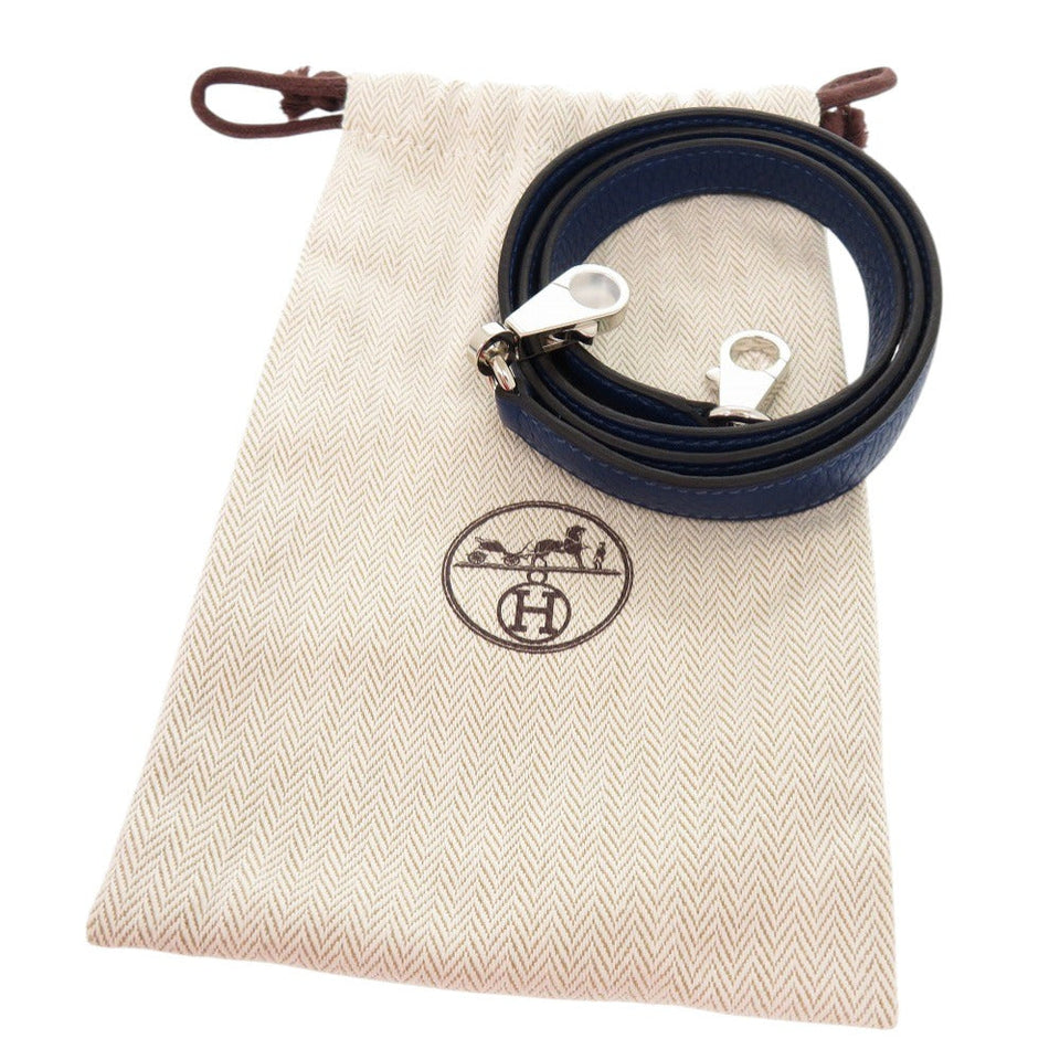 Hermes Shoulder strap Taurillon Clemence deep blue Kelly strap Women