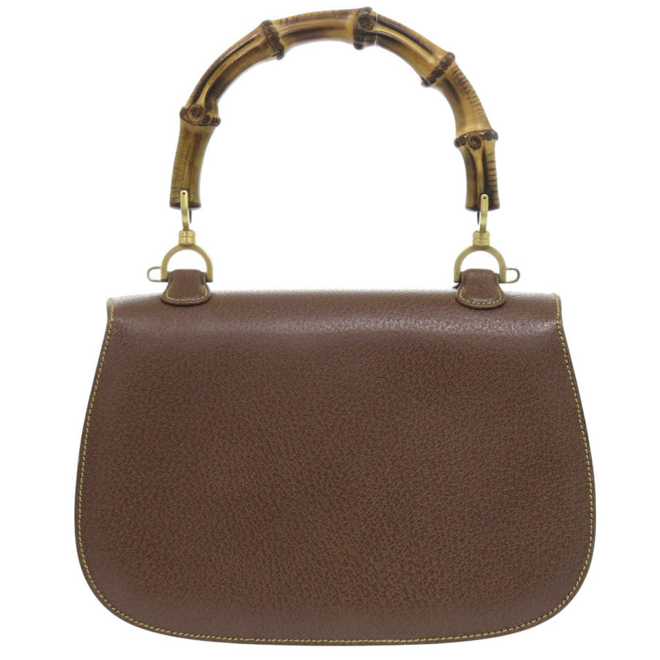 Gucci Handbag 000 926 0633 leather Brown Bamboo