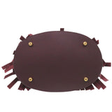 Burberry Shoulder Bag Suede, Leather Bordeaux One Shoulder Bag PRORSUM Fringe Women