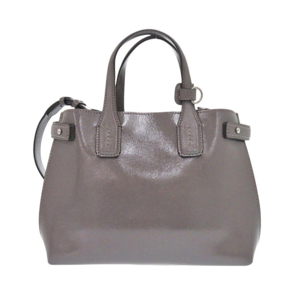 Burberry Handbag 8006617 enamel Sepia gray Soft Banner Women