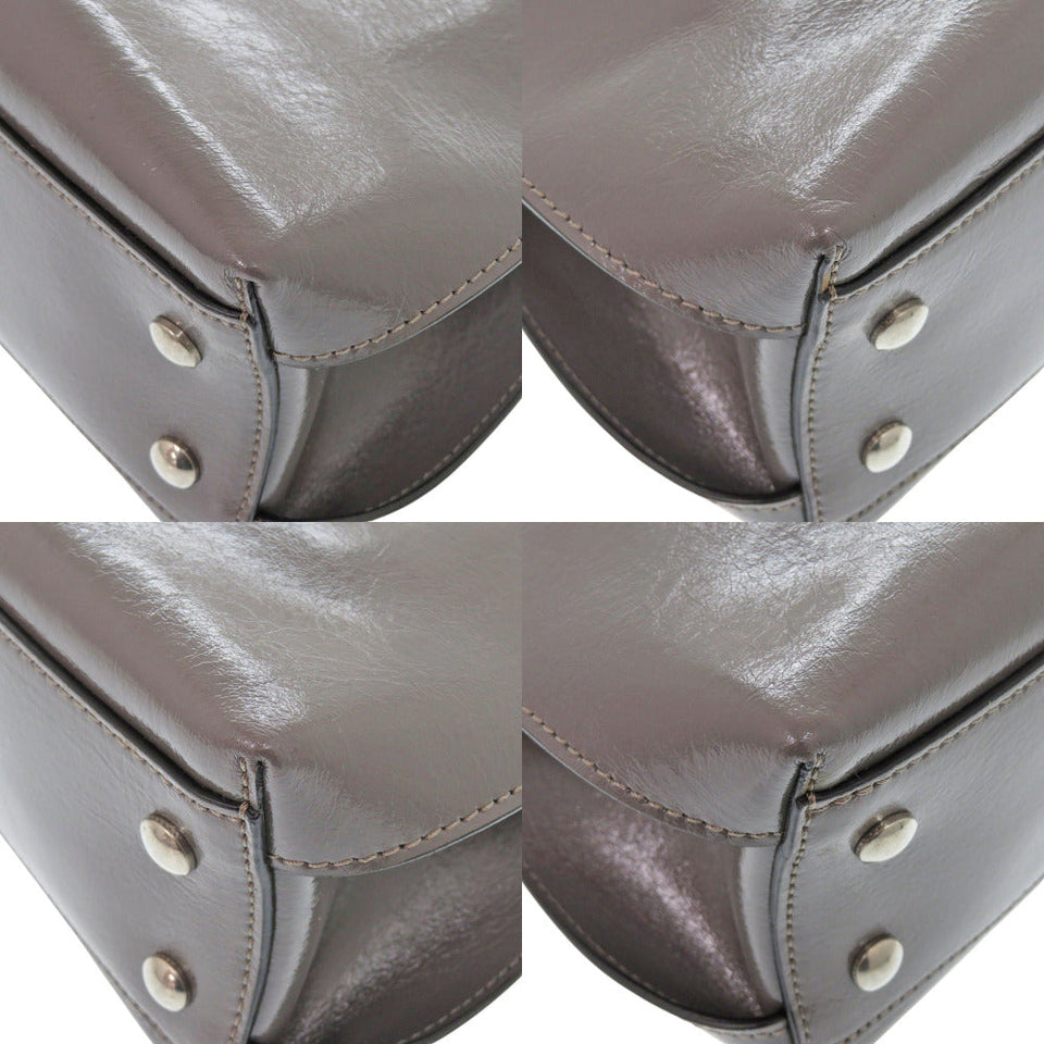 Burberry Handbag 8006617 enamel Sepia gray Soft Banner Women