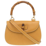 Gucci Handbag 000 1364 0633 leather yellow 2WAY Bamboo Women