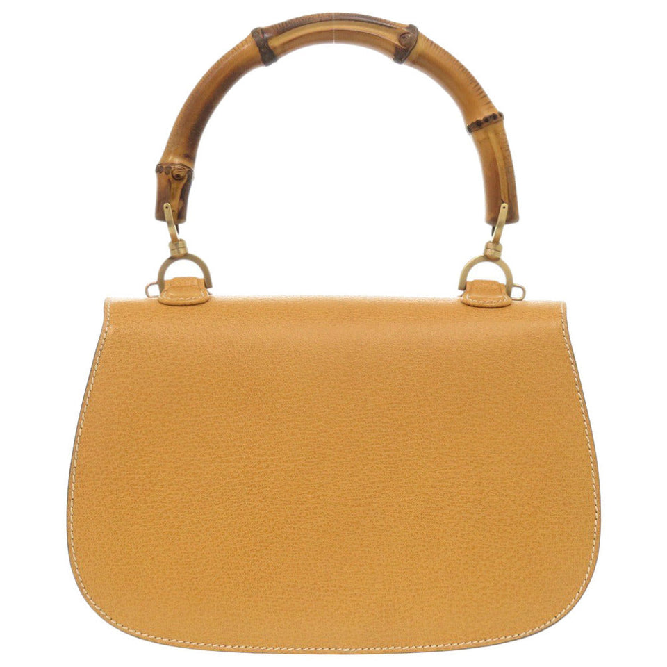 Gucci Handbag 000 1364 0633 leather yellow 2WAY Bamboo Women
