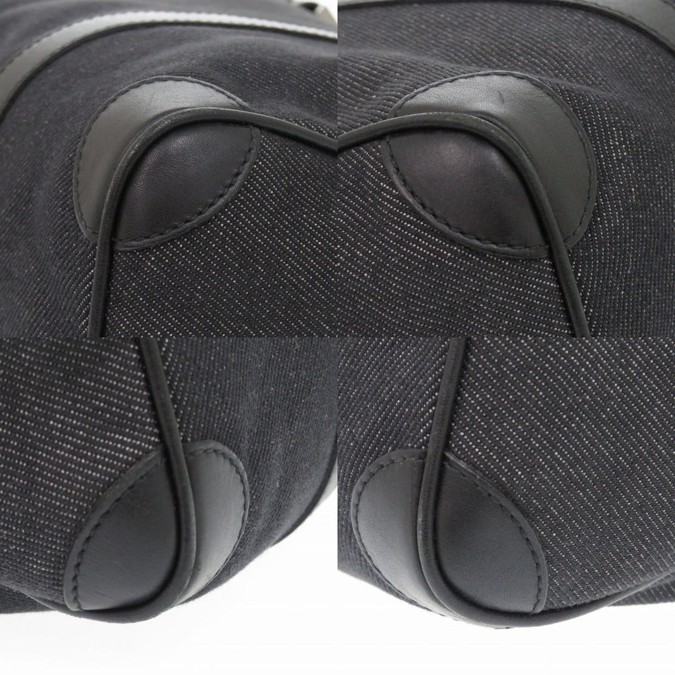 Gucci Handbag 30458 Denim, Leather black mini Boston Duffel bag Women
