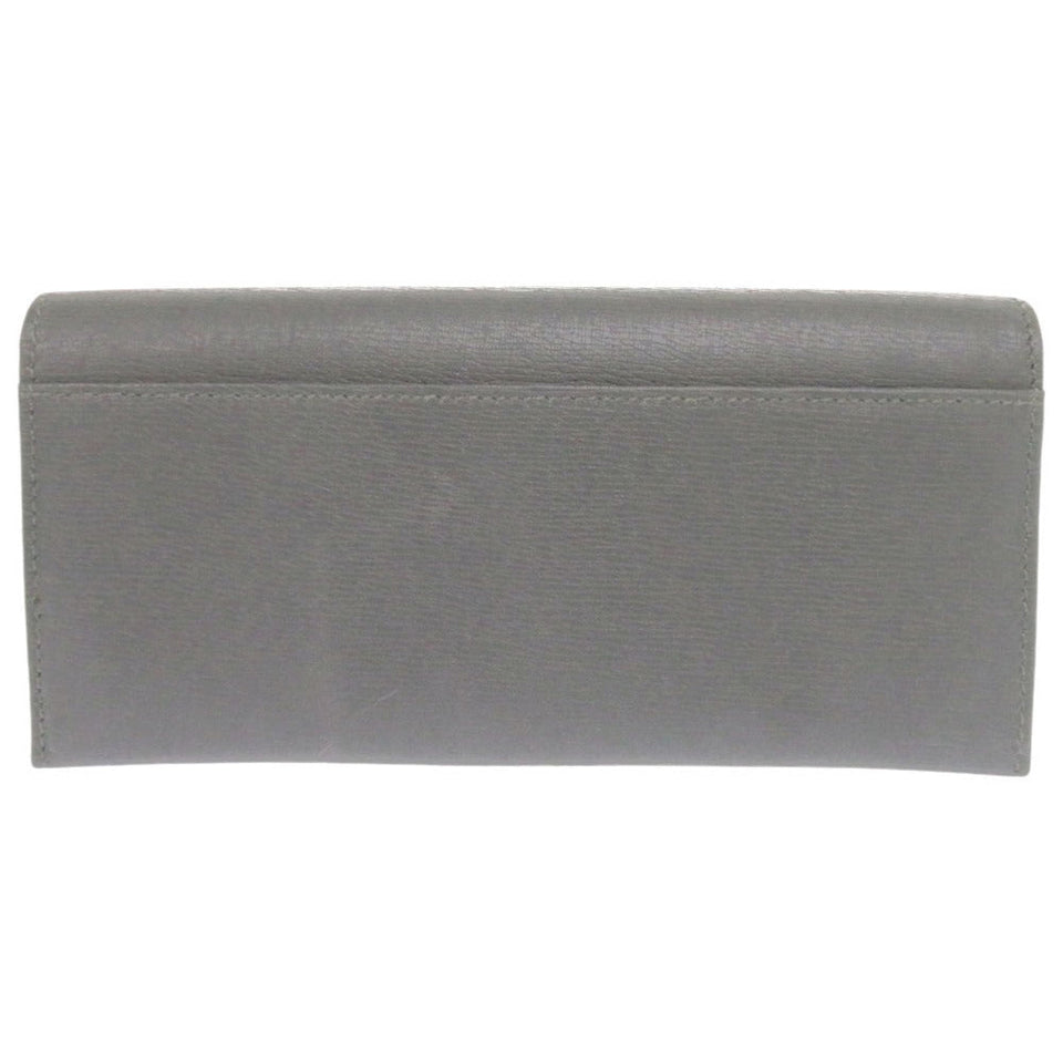 Gucci Long Wallet Purse 256348 leather gray Interlocking G mens