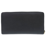 Gucci Long Wallet Purse 524291 leather black Zip Around GG Marmont Ribbon Women