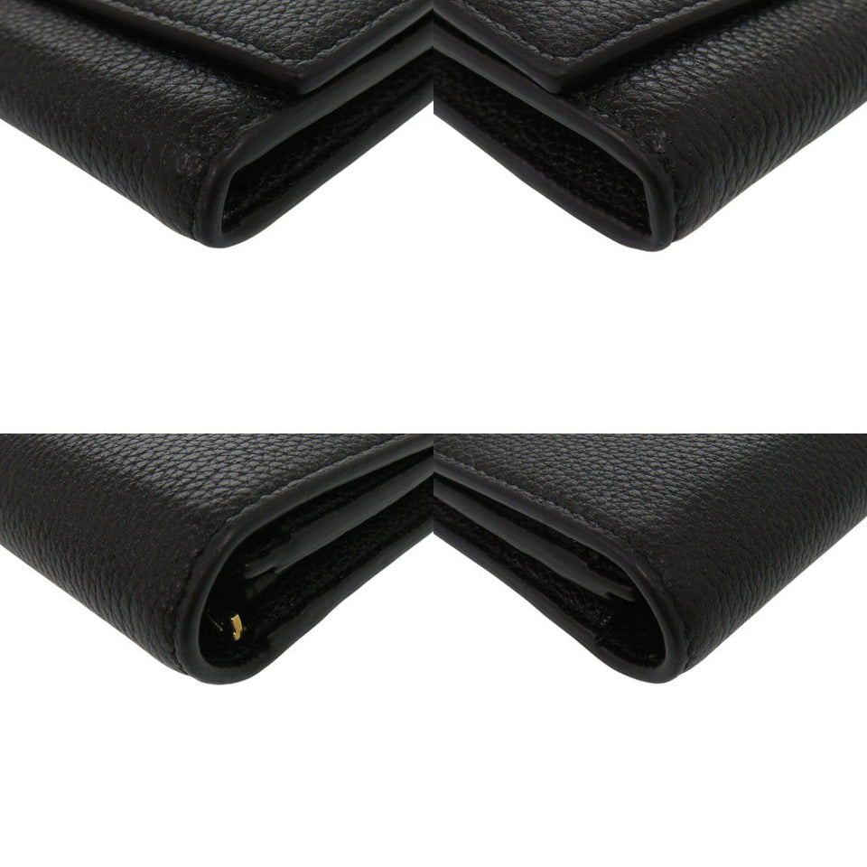 Gucci Long Wallet Purse 573612 Calfskin black Zumi Women
