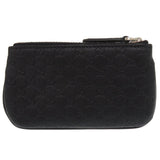 Gucci Coin case 544476 leather black Micro Guccissima with key ring unisex(Unisex)