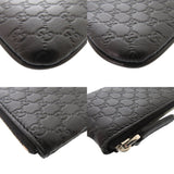 Gucci Coin case 544476 leather black Micro Guccissima with key ring unisex(Unisex)