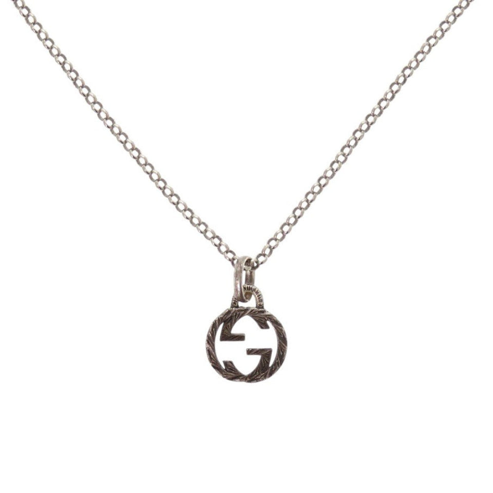 Gucci Necklace Silver925 Silver Interlocking G unisex(Unisex)