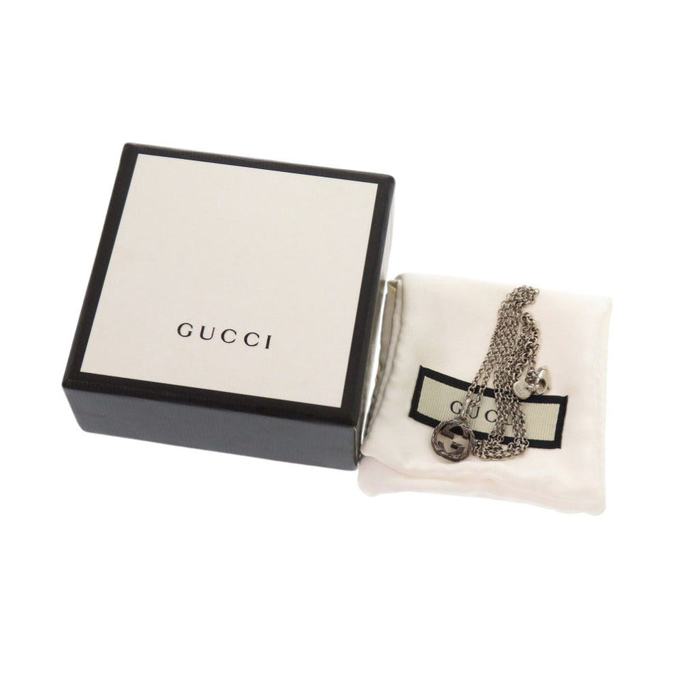 Gucci Necklace Silver925 Silver Interlocking G unisex(Unisex)