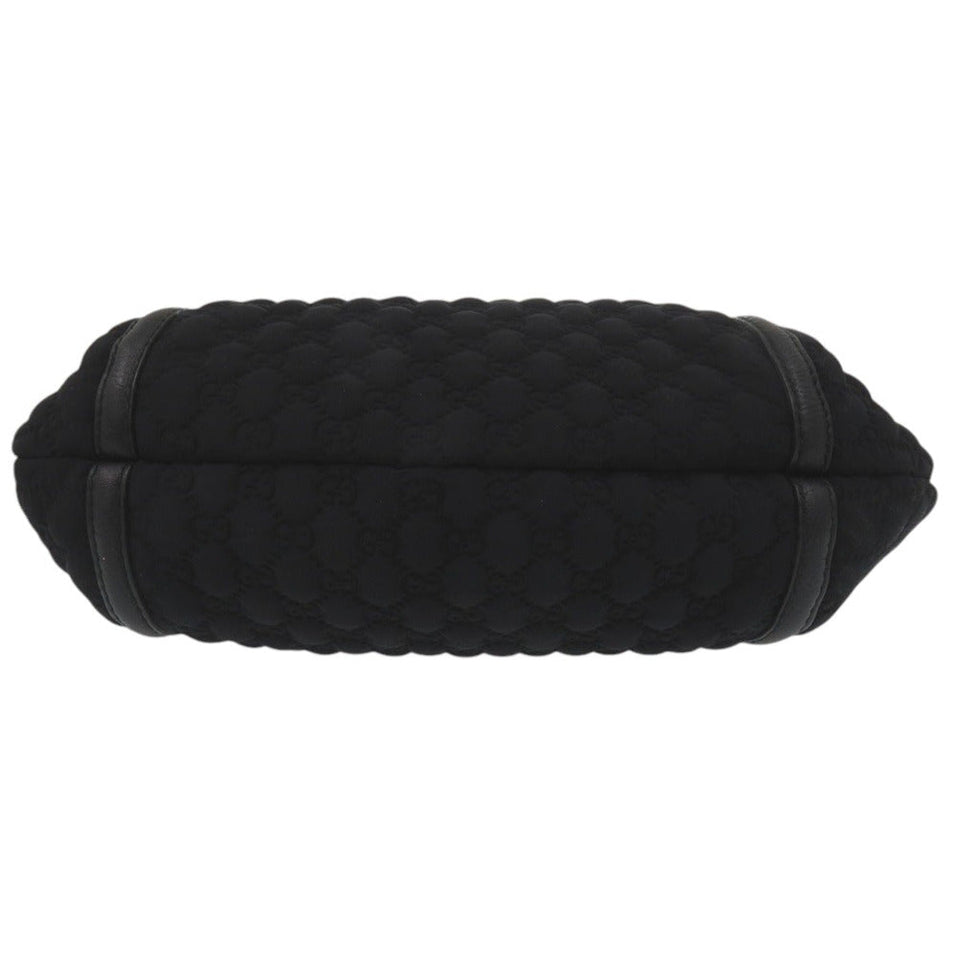 Gucci Shoulder Bag Nylon black GG logo one belt fringe bamboo horsebit hobo bag unisex(Unisex)
