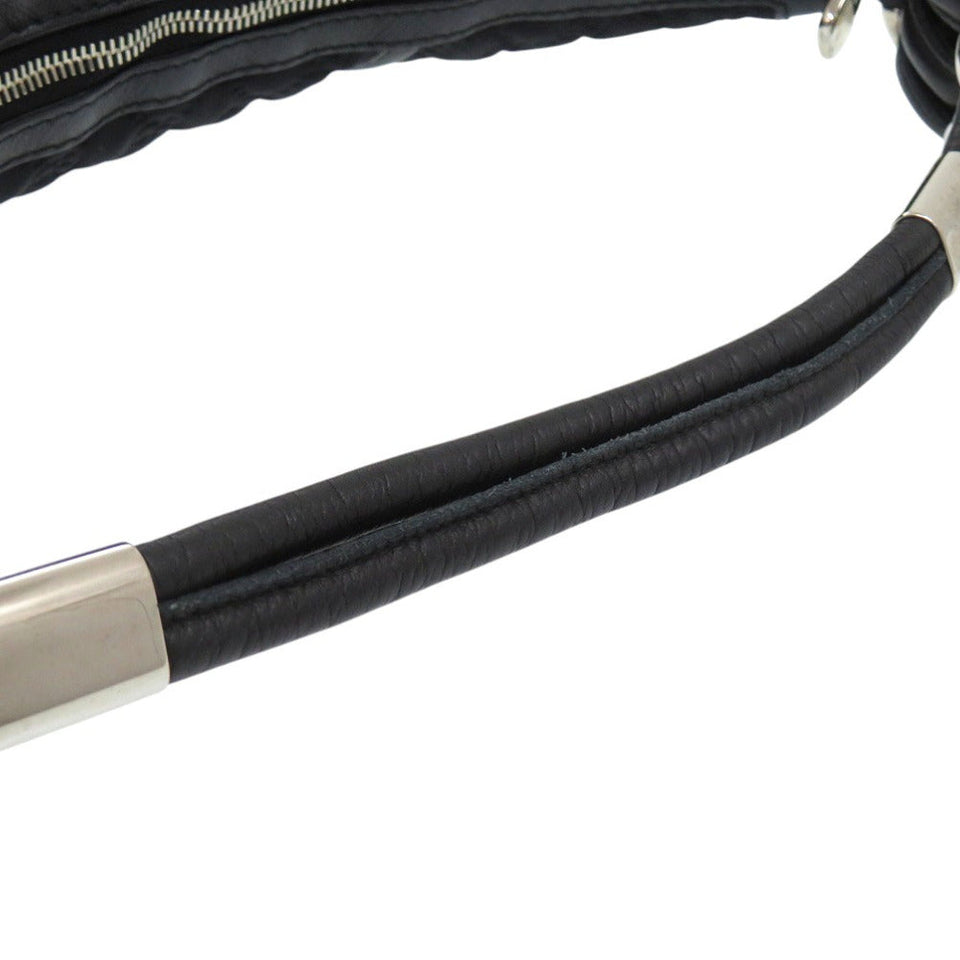 Gucci Shoulder Bag Nylon black GG logo one belt fringe bamboo horsebit hobo bag unisex(Unisex)