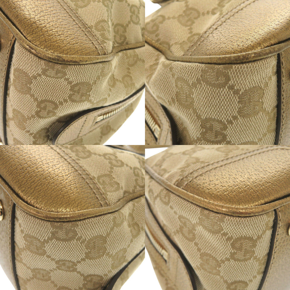 Gucci Handbag 161720 GG canvas beige Princess Mini Boston Duffel bag Women
