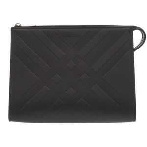 Burberry Clutch bag leather black Pouch mens