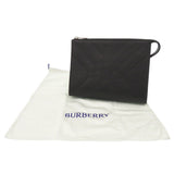 Burberry Clutch bag leather black Pouch mens